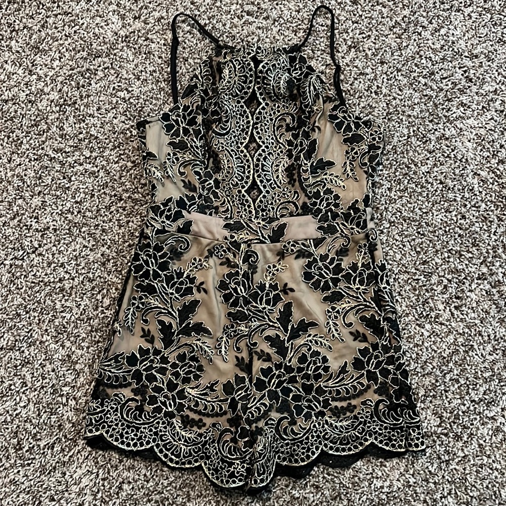 Black & Gold Romper